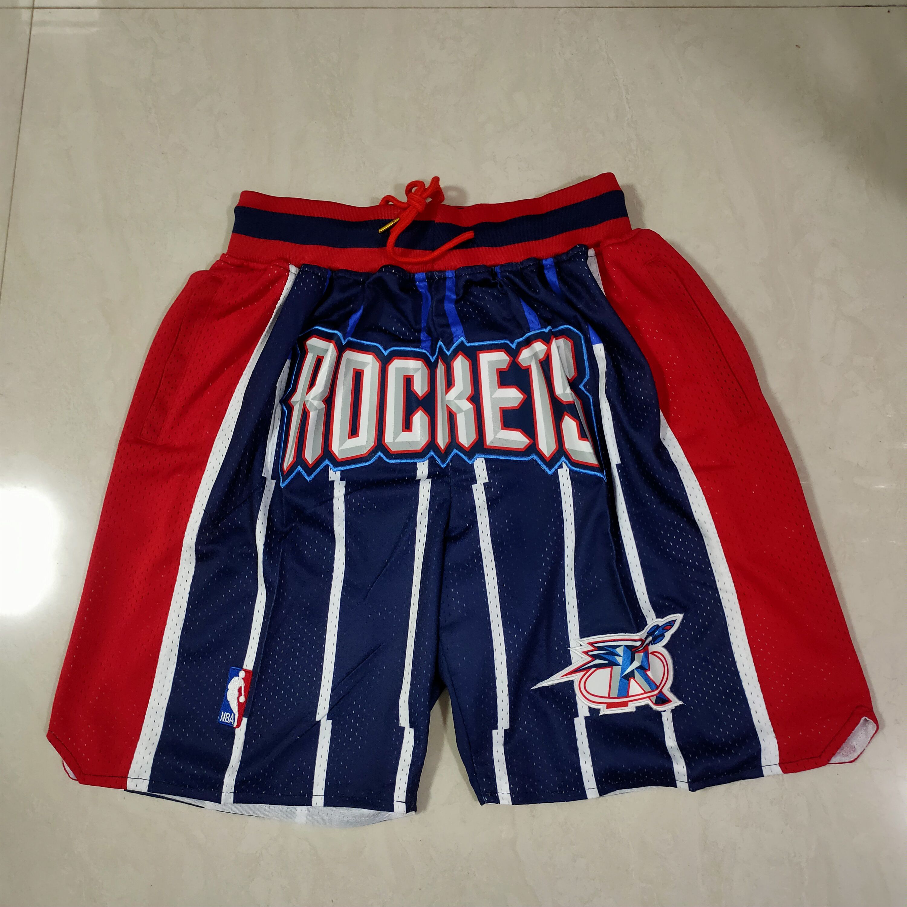 Men NBA 2021 Houston Rockets Blue Shorts